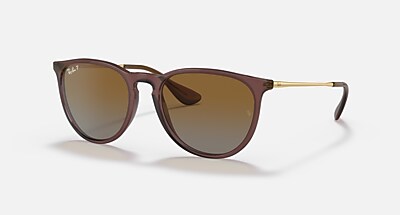 ERIKA CLASSIC Sunglasses in Rubber Violet and Pink Gradient Brown
