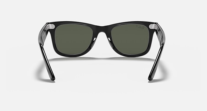 Ray-Ban Wayfarer Black Frame with Green G-15 Lenses 50-22 Ref.#6577 New Ray-Ban Sunglasses RB 2140 901 50-22 WAYFARER Black  main image 3