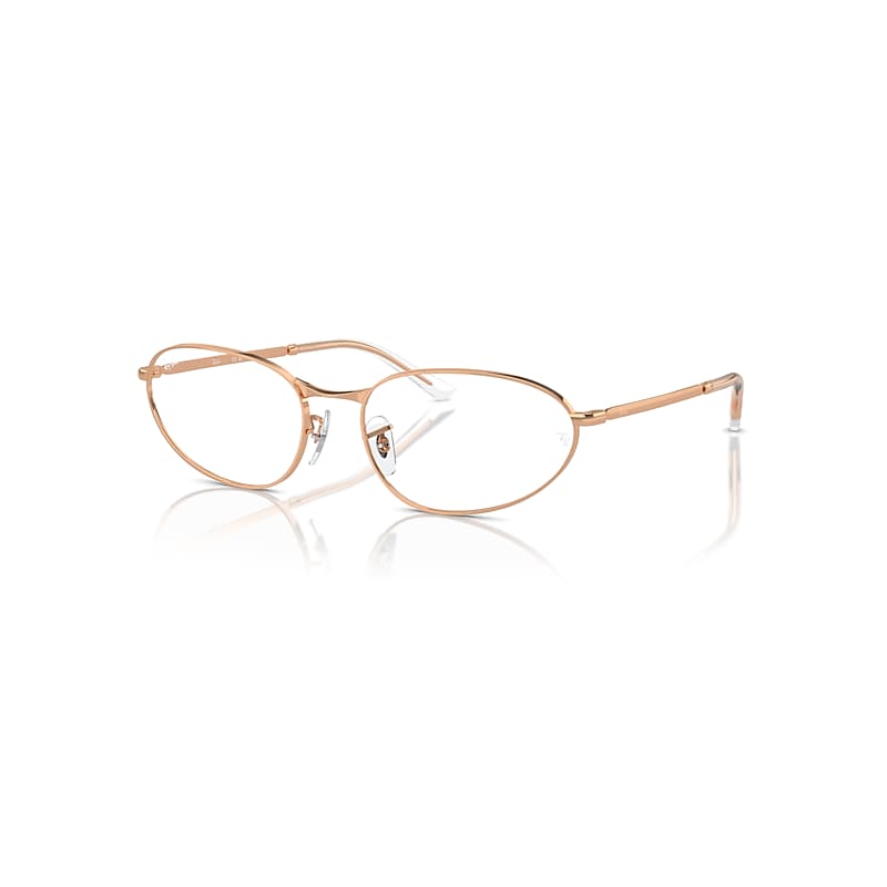 Ray-Ban Eyeglasses  Rb3734v Optics - Rose Gold Frame Clear Lenses Polarized 54-18, RX3734V