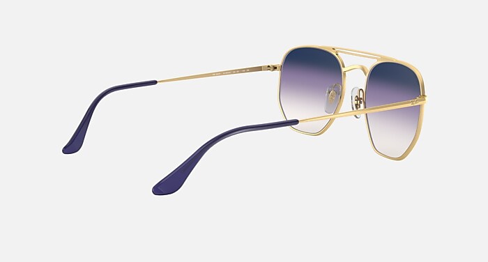 Ray-Ban サングラス RB3609 RB3609 Sunglasses in Gold and Violet/Blue Gradient Mirror - RB3609