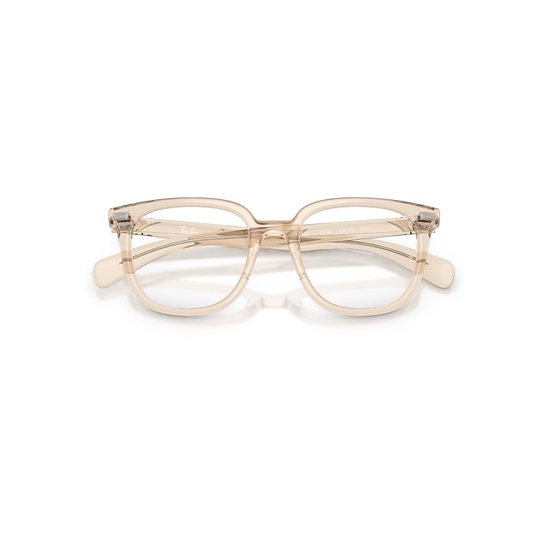 Ray-Ban Brunel II Optics Optical Transparent Nude Frame Clear Lenses Polarized 51-20