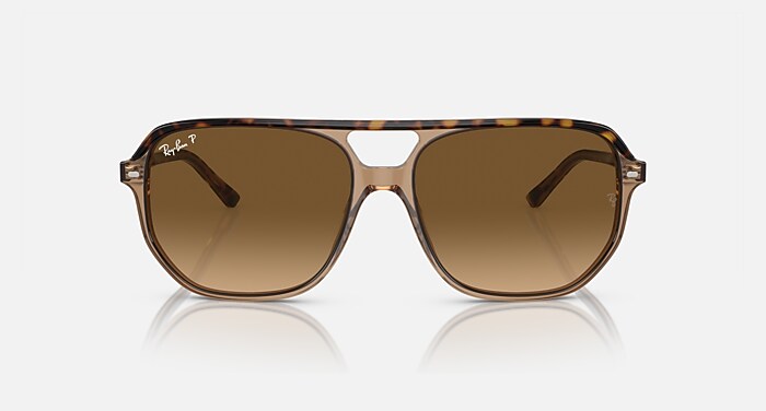Ray-Ban クリアブラウン サングラス BILL ONE ポラライズド（偏光） サングラス 透明ブラウン上にハバナ と