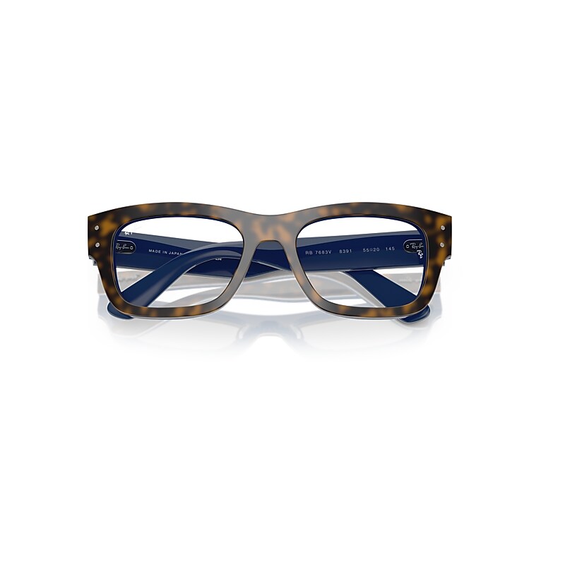 Ray-Ban Joseph Optics Optical Havana Grey On Gradient Blue Frame Clear Lenses Polarized 55-20