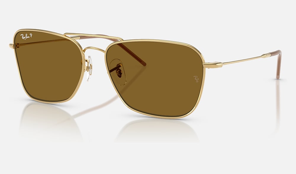 CARAVAN REVERSE Sunglasses in Arista Gold and Polarized Dark Brown