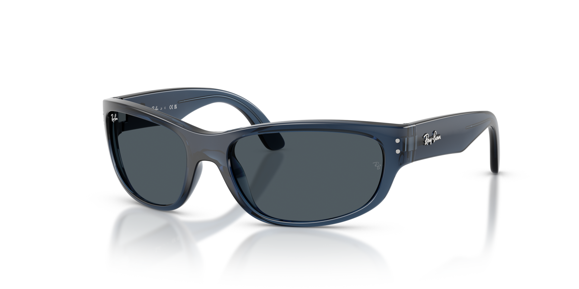 Ray-Ban Balorama Kids Bio-based Lunettes De Soleil - Monture Transparent Bleu Verres Gris 55-16 96 €