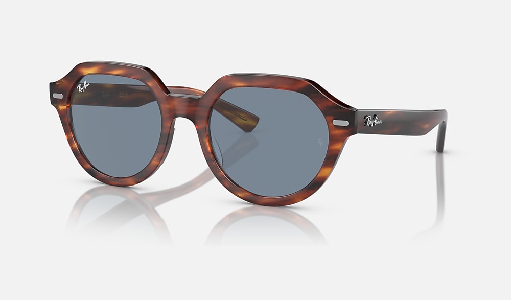 RB4399F 954/62 ジーナ RAY-BAN GINA Sunglasses in Striped Havana and Blue (53-21) - RB4399 | Ray