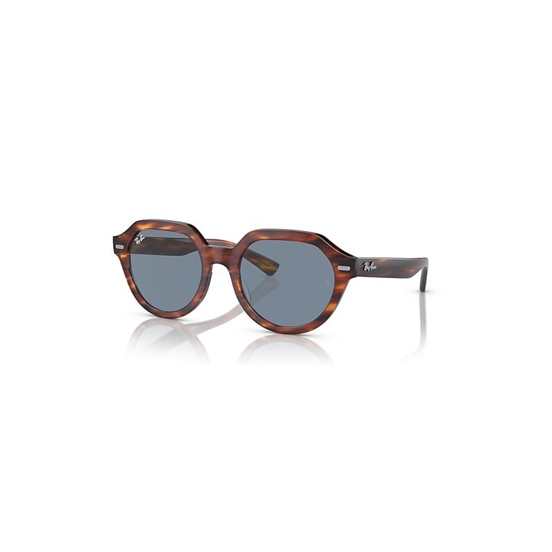 Ray-Ban Sunglasses  Gina - Striped Havana Frame Blue Lenses 53-21, RB4399