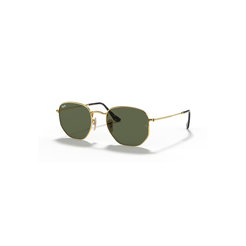 Ray-Ban Unisex Square Gold Green Hexagonal 3548N Sunglasses - Image 17