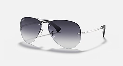 RB3449 Sunglasses in Silver and Grey Gradient (59-14) - RB3449