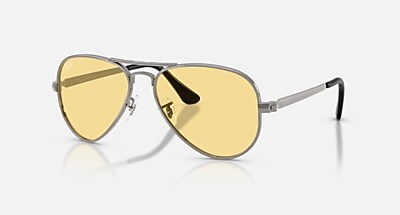 AVIATOR MAX SUMMER CAPSULE Óculos de Sol em Chumbo e Amarelo (58