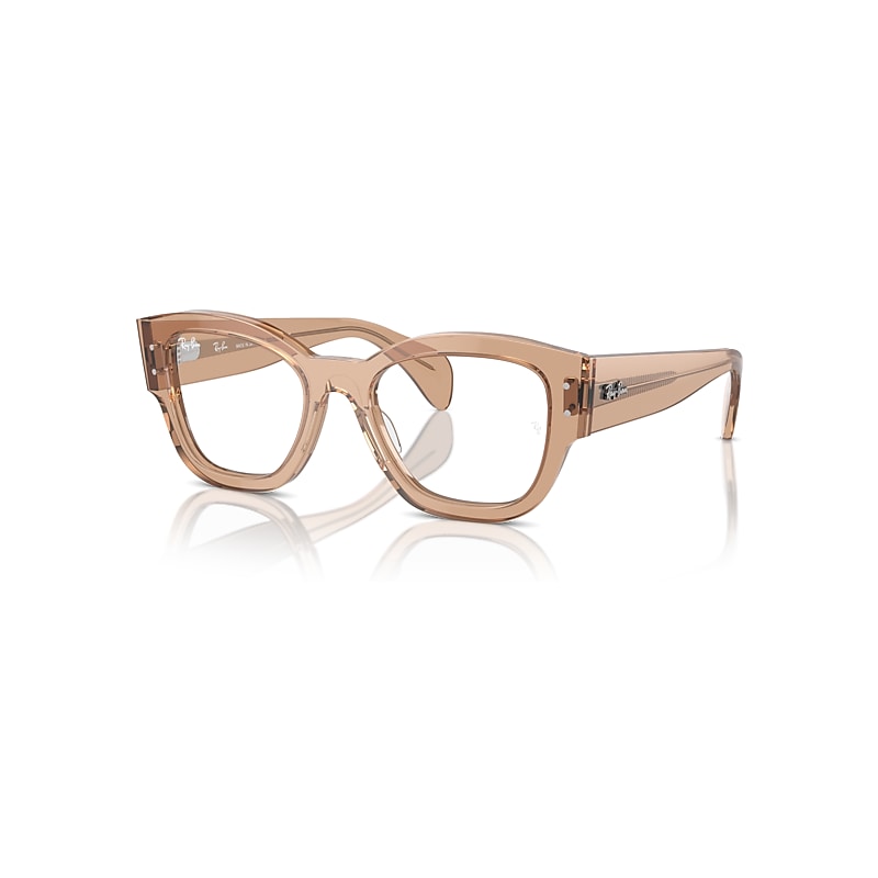 Ray-Ban Eyeglasses  Jorge Optics - Transparent Light Brown Frame Clear Lenses Polarized 52-20, RB7681V