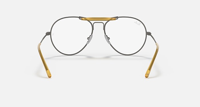 RB8063 TITANIUM OPTICS Eyeglasses with Grey and Clear (55-16