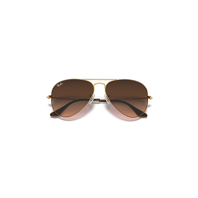 AVIATOR GRADIENT Sunglasses in Light Brown and Pink/Brown (58-14