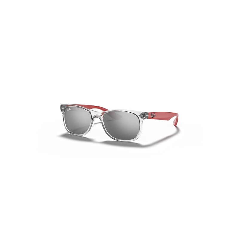 Ray-Ban Sunglasses Kids New Wayfarer Kids - Red Frame Grey Lenses 48-16, RB9052S