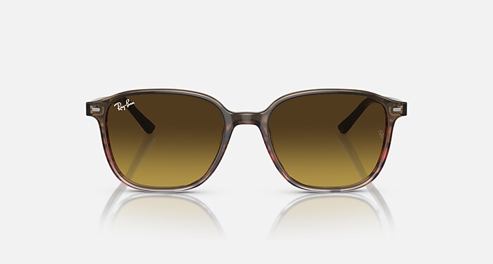 LEONARD Sunglasses in Striped Brown & Red and Brown (51-18