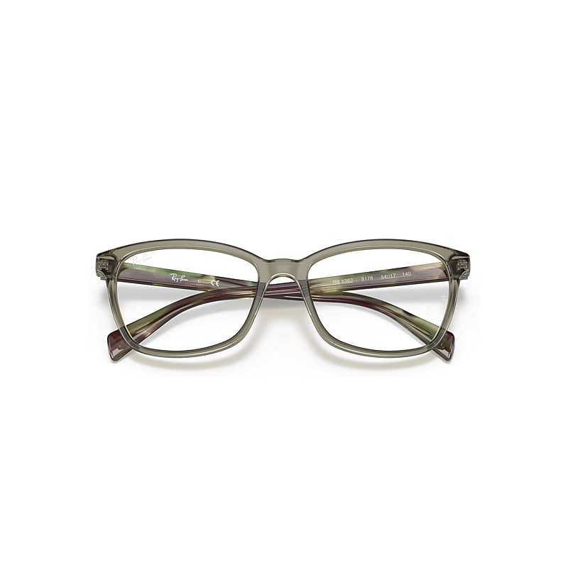 RB5362 OPTICS Polarized Eyeglasses with Transparent Green and