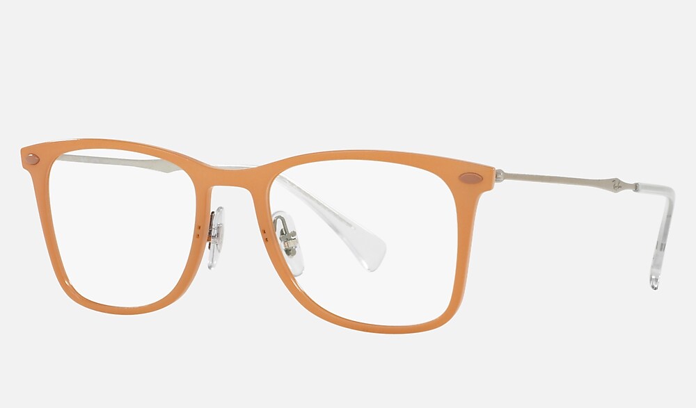 RB7086 OPTICS Polarized Eyeglasses with Light Brown and Clear (49