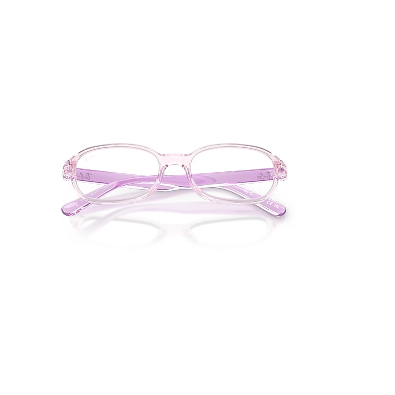 Ray-Ban Rb1904 Optics Kids Bio-based Optical Transparent Violet Frame Clear Lenses Polarized 46-15
