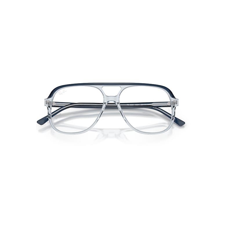 Ray-Ban Bill Optics Optical Blue Transparent Frame Clear Lenses Polarized 56-14