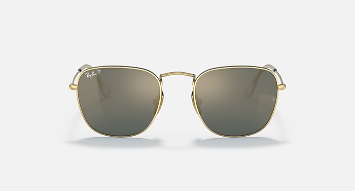 K　レイバン FRANK TITANIUM Sunglasses in Gold and Blue Polarized - RB8157