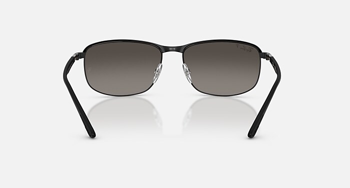 RB3671 POLARIZED+ LENSES Sunglasses in Black On Black and Mirror