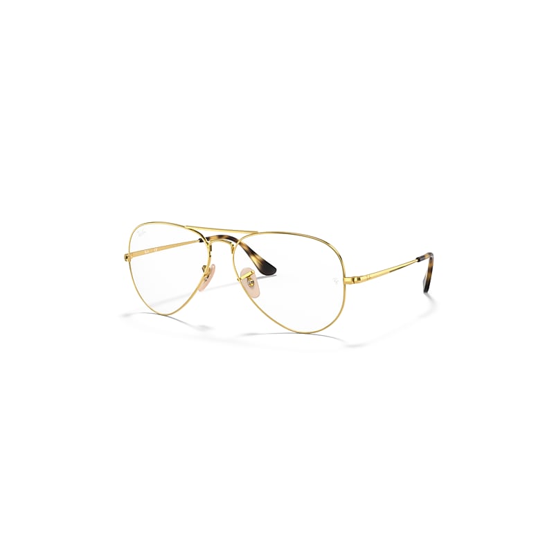 Ray - Ban Unisex Transparent Ray - Ban Rx6489 Aviator 2500 Optical Frames Metal Gold Pilot Normal - Image 7