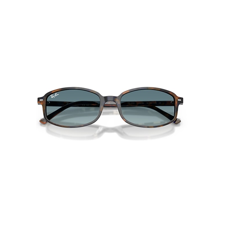 SAM Sunglasses in Yellow & Blue Havana and Blue Gradient Grey (56