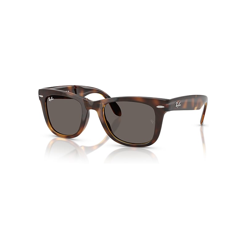 Ray-Ban Man Sunglass Wayfarer Folding Classic - Frame color: Havana, Lens color: Dark Grey - Image 5