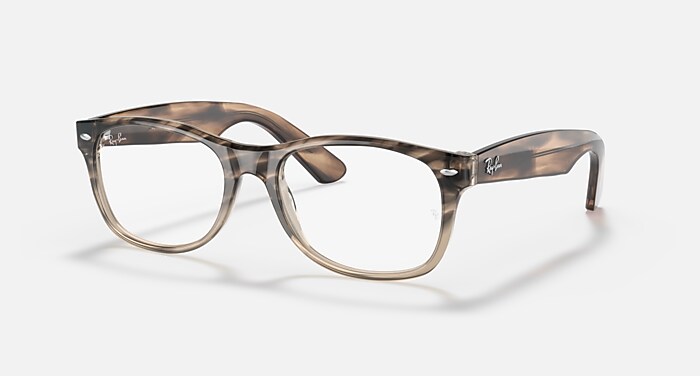 NEW WAYFARER OPTICS Eyeglasses with Brown Havana and Clear (52-18