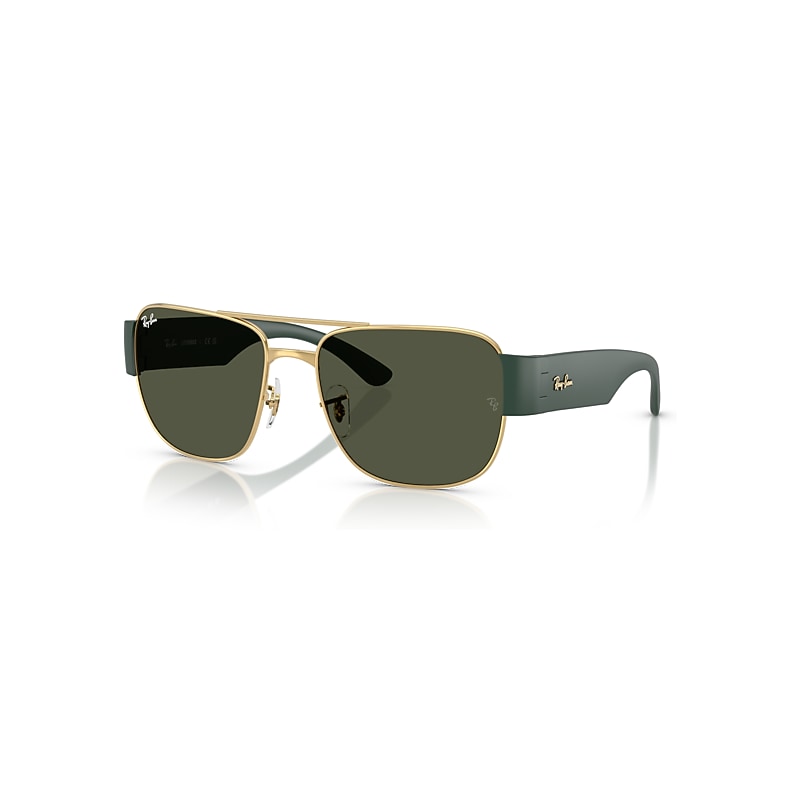 Ray-Ban Sunglasses   - Sand Black Frame Green Lenses 59-18, RB3756