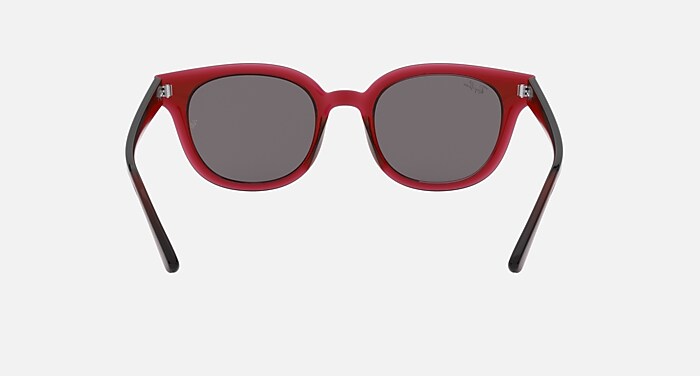 RB4324 Sunglasses in Transparent Red and Light Brown Mirror (50-21