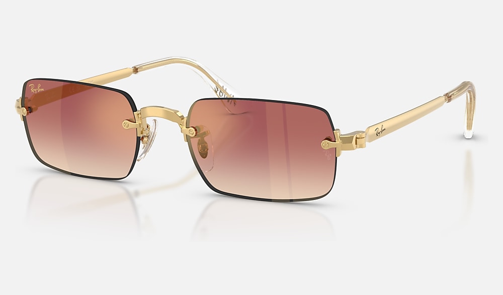 Ray-Ban A$AP Rocky サングラス RB3928 RB3928 BY A$AP ROCKY Sunglasses in Arista Gold and Clear Gradient
