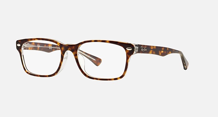 RB5286F Eyeglasses with Tortoise and Clear (53-18) - RB5286F | Ray