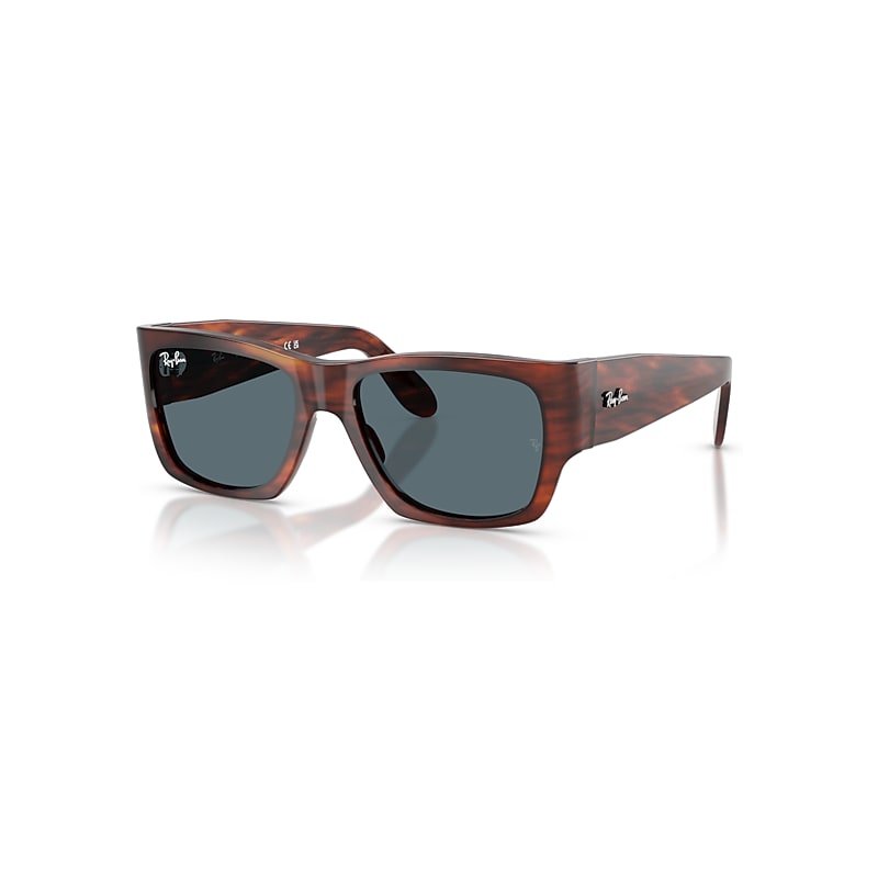 Ray-Ban Nomad Collector Drops Limited Gafas De Sol Habana A Rayas Montura Azul Lentes 54-17