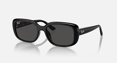 Ray-Ban ブラック サングラス/ RB4421D RB4421D BIO-BASED Sunglasses in Black and Dark Grey (56-18