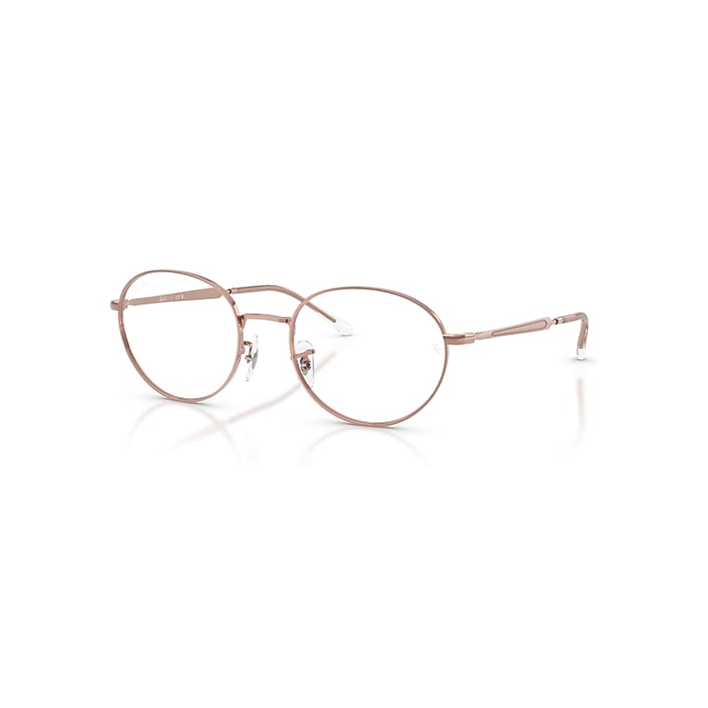 Ray-Ban Eyeglasses Unisex Rb6558 Optics - Copper Frame Transparent Lenses Polarized 52-20
