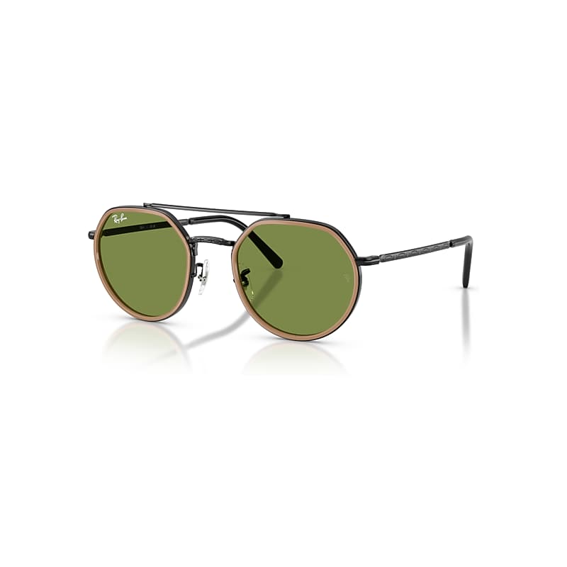 Ray - Ban Unisex Black/Green Rb3765 92794E Sunglasses Metal Geometric Normal - Image 4