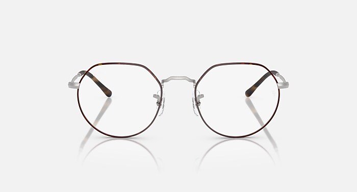 JACK OPTICS Eyeglasses with Matte Havana On Matte Silver and Clear
