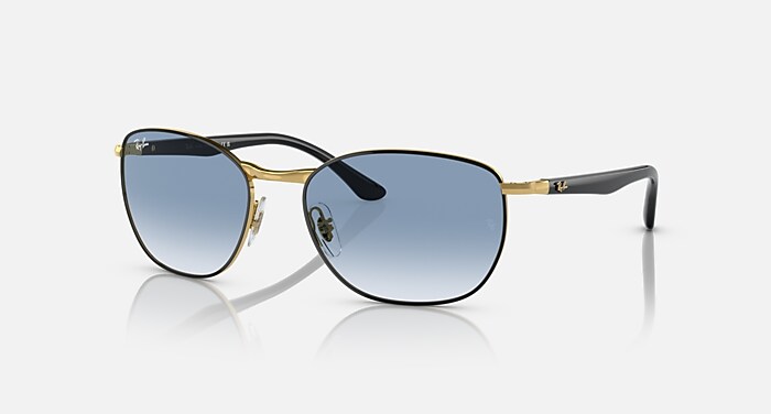 RB3702 Sunglasses in Black On Gold and Blue (57-18) - RB3702 | Ray