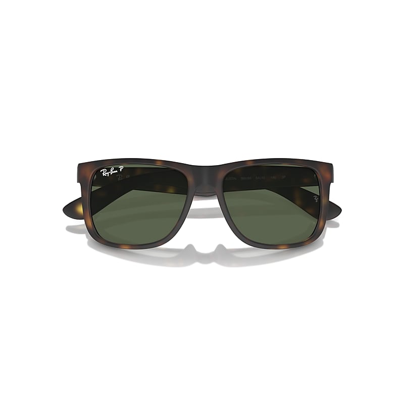 Ray-Ban Justin Classic Sunglasses Havana Frame Green Lenses Polarized 55-17