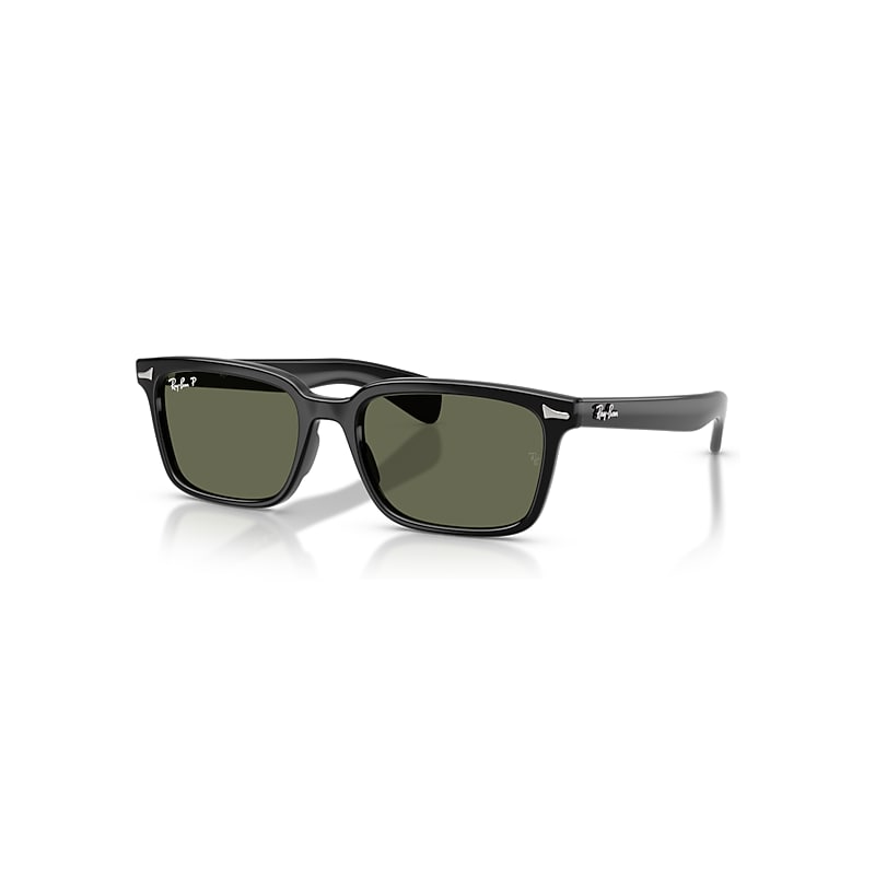Ray-Ban Brunel Gafas De Sol Negro Montura Verde Lentes Polarizado 53-19