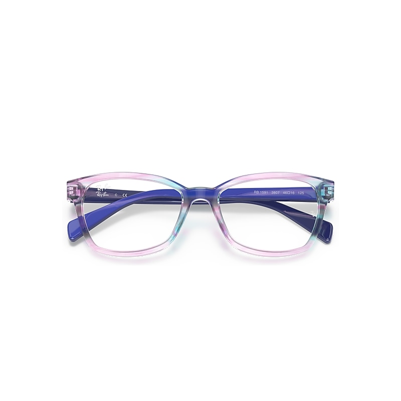 Ray-Ban Rb1591 Optics Kids Eyeglasses Blue Frame Clear Lenses Polarized 48-16