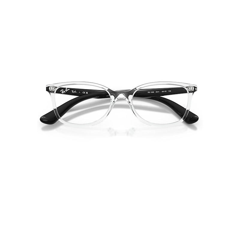 Ray-Ban Rb1586 Optics Kids Optical Black Frame Transparent Lenses Polarized 47-16