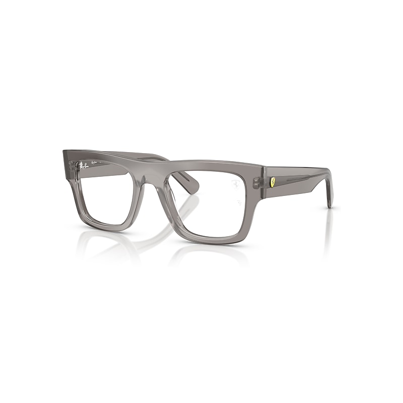 Ray-Ban Eyeglasses Unisex Rb5517m Optics Scuderia Ferrari Collection - Opal Grey Frame Clear Lenses Polarized 51-21
