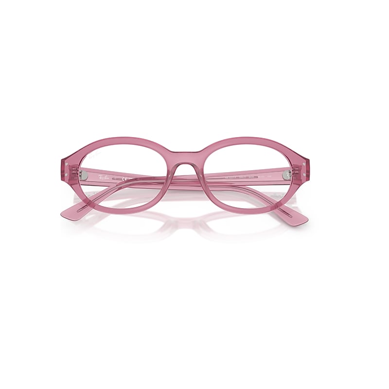 Ray-Ban Shilo Optics Bio-based Optical Pink Frame Clear Lenses Polarized 52-20