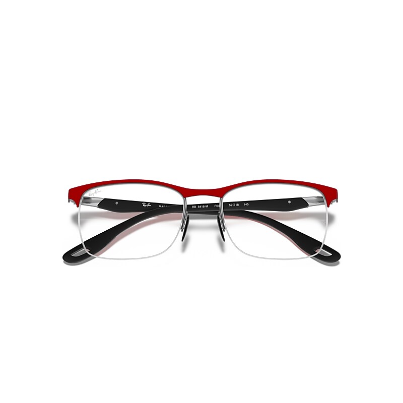 Ray-Ban Rb8416m Scuderia Ferrari Collection Optical Black Frame Clear Lenses 54-18