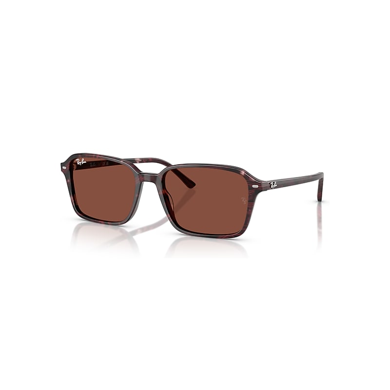 Ray-Ban Sunglasses Unisex Raimond - Transparent Fantasy Violet & Red Frame Red Lenses 56-18