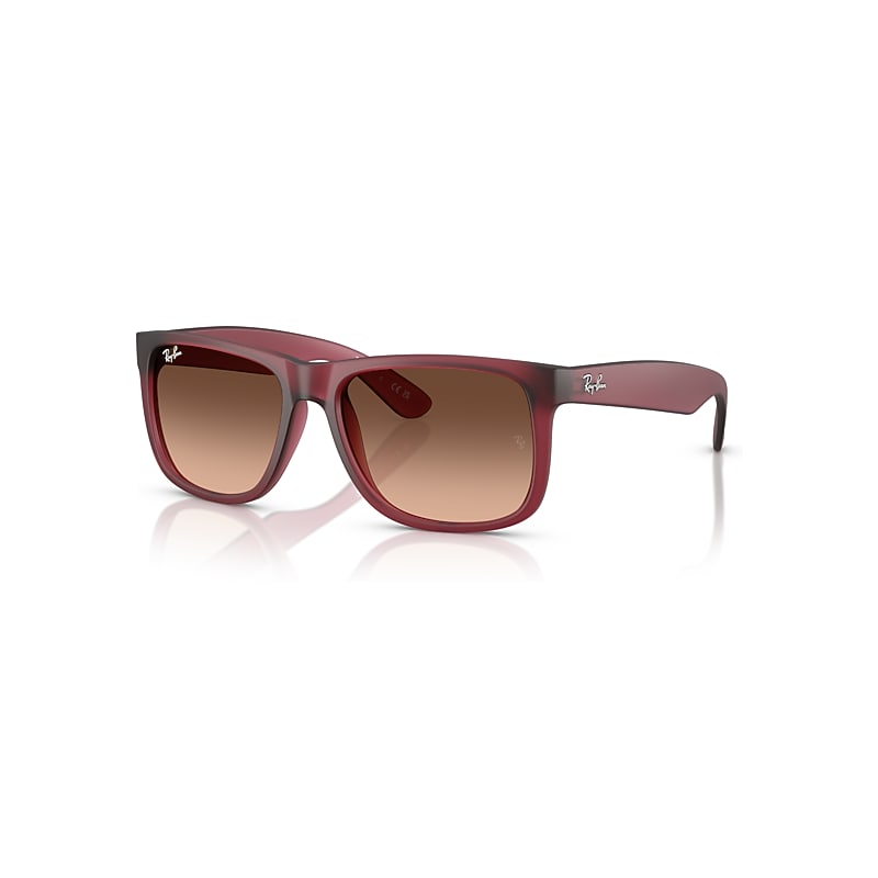 Ray-Ban Sunglasses Men's Justin Classic - Rubber Violet Frame Pink Lenses 54-16, RB4165
