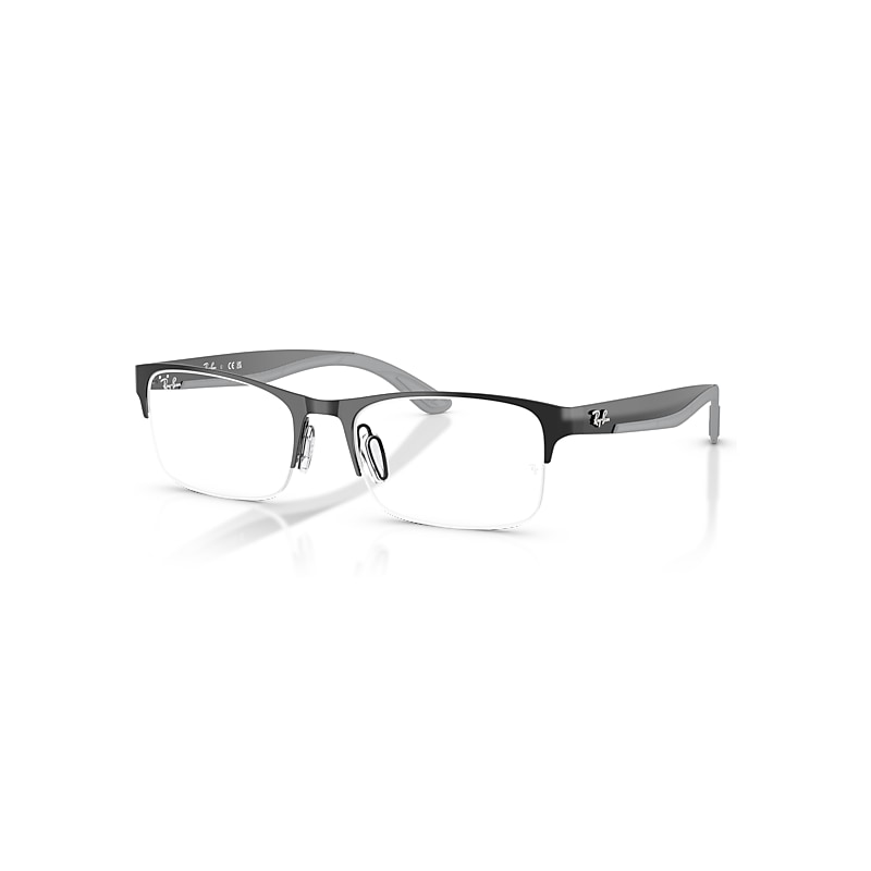 Ray-Ban Eyeglasses Unisex Rb7551 Optics - Black Frame Clear Lenses Polarized 54-19
