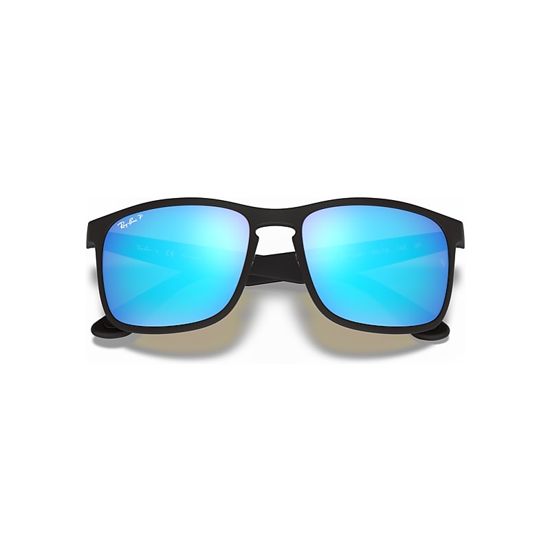 Ray-Ban Rb4264 Polarized+ Lenses Sunglasses Black Frame Blue Lenses Polarized 58-18